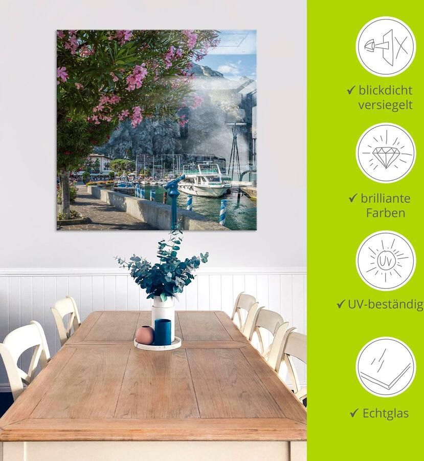 Artland Print op glas Gardameer haven Limone sul Garda II - Foto 5