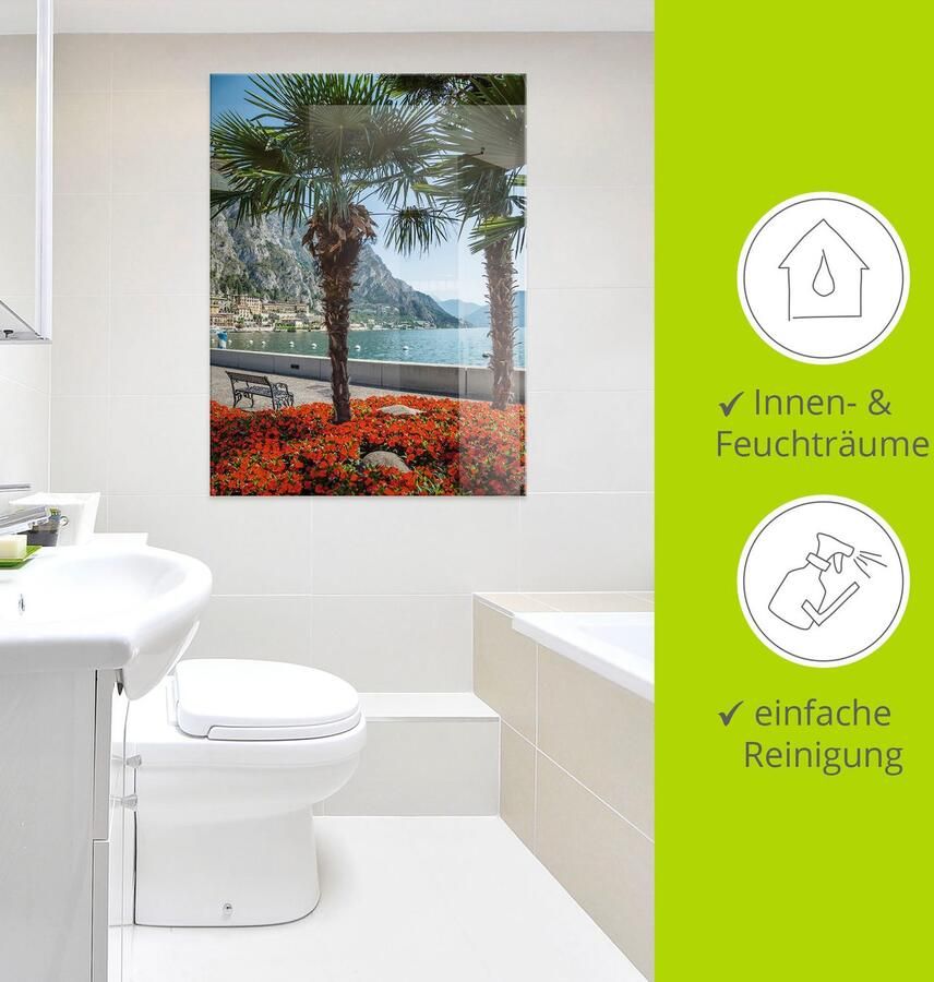 Artland Print op glas Gardameer Limone sul in verschillende maten - Foto 3