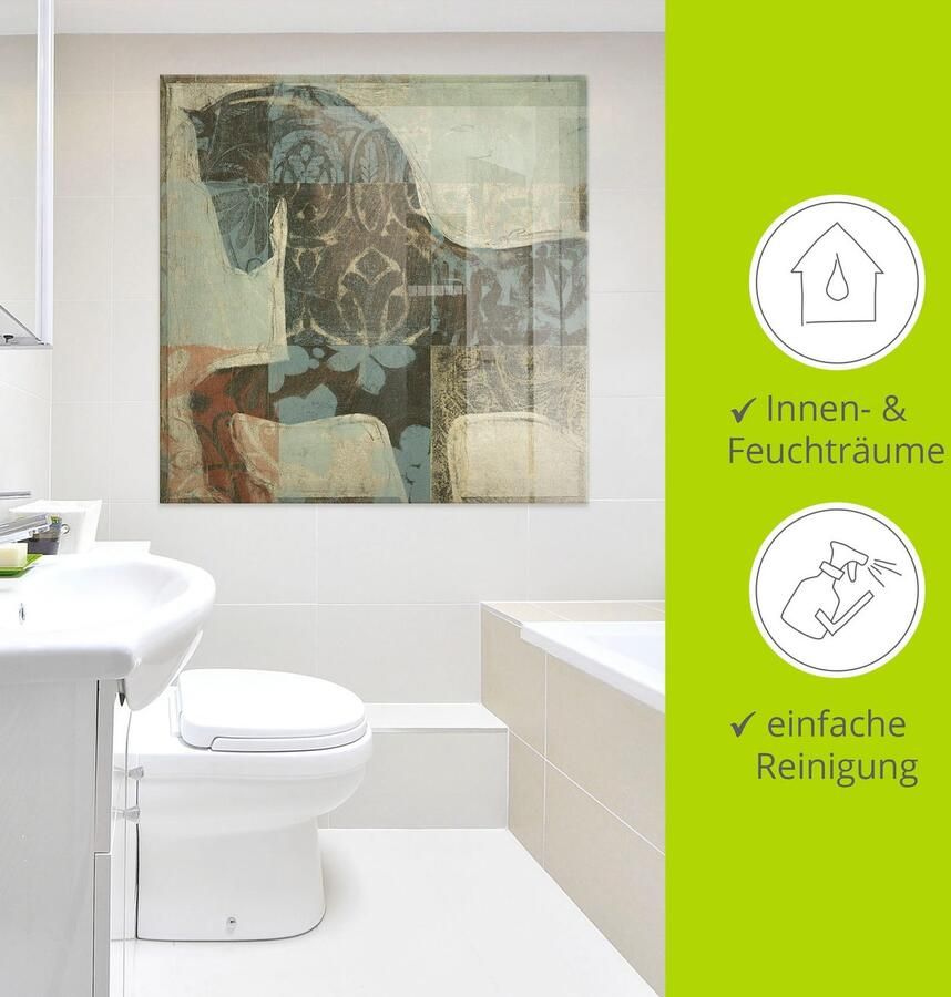 Artland Print op glas Gedessineerd paard I in verschillende maten - Foto 3