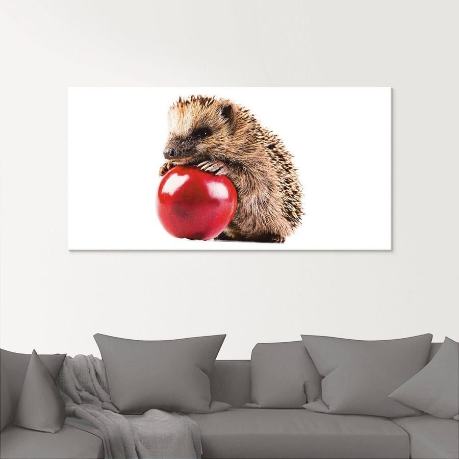Artland Print op glas Gelukkige egel in verschillende maten - Foto 2