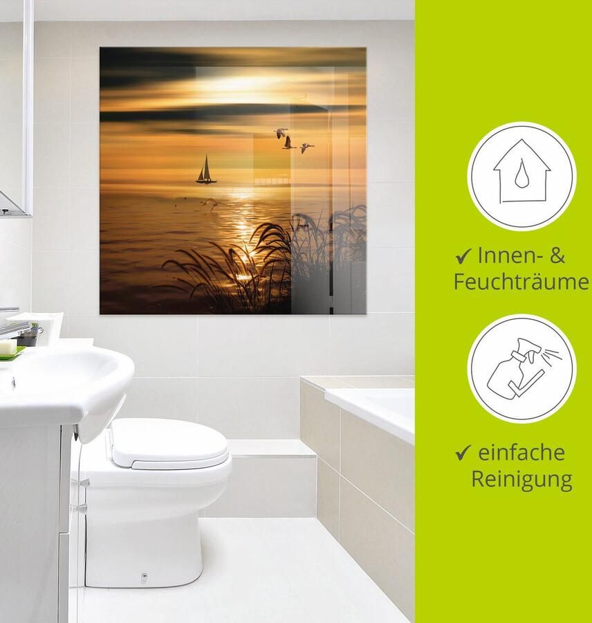 Artland Print op glas Goudkleurige zee-impressies - Foto 5