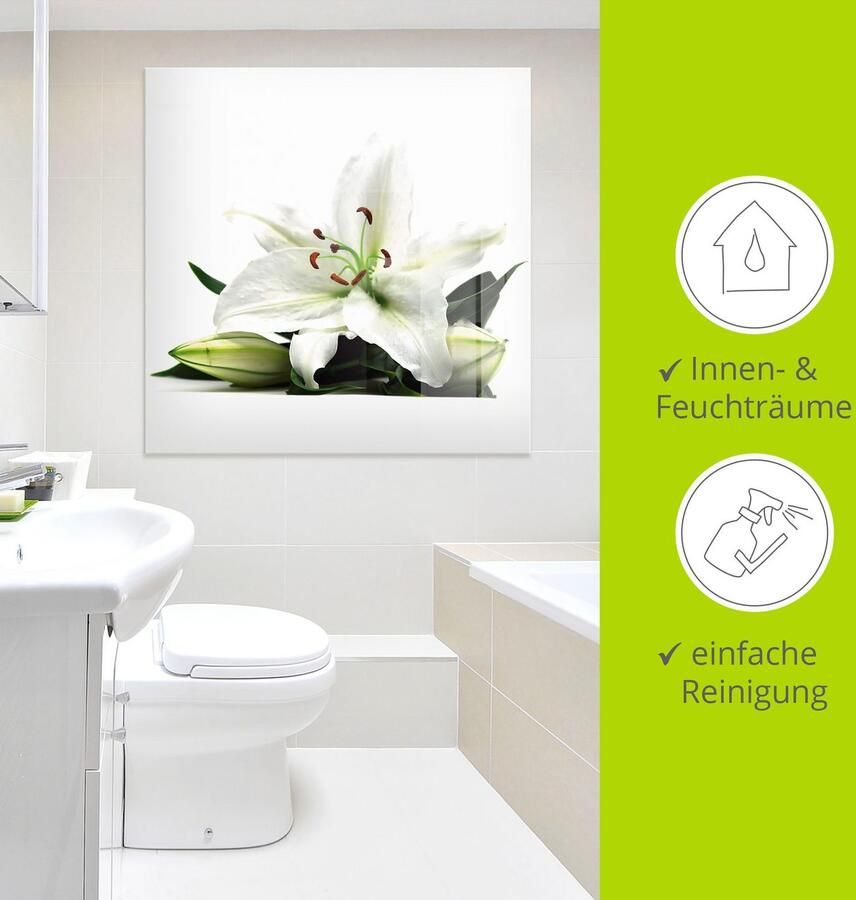 Artland Print op glas Grote lelie in verschillende maten - Foto 2