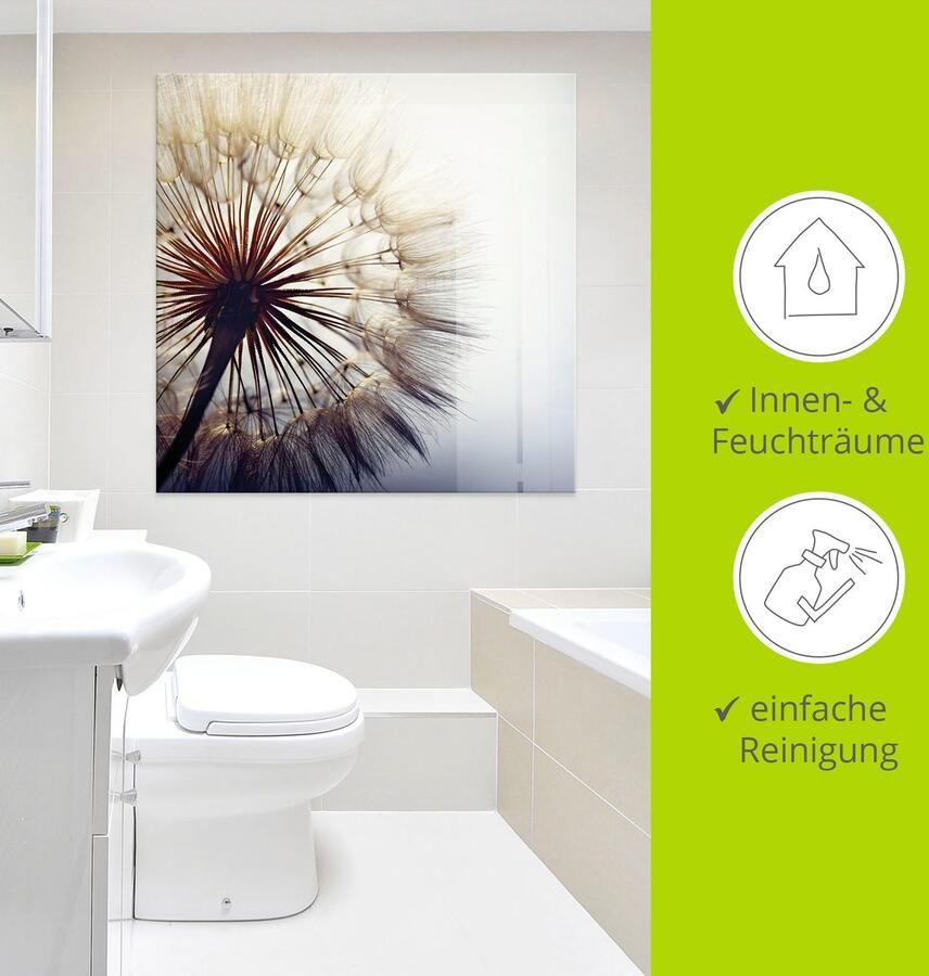 Artland Print op glas Grote pluizenbol in verschillende maten - Foto 2