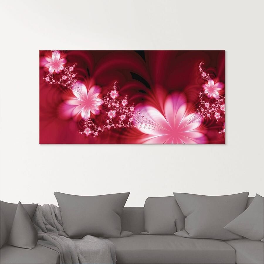 Artland Print op glas Guirlande van bloemen in verschillende maten - Foto 2