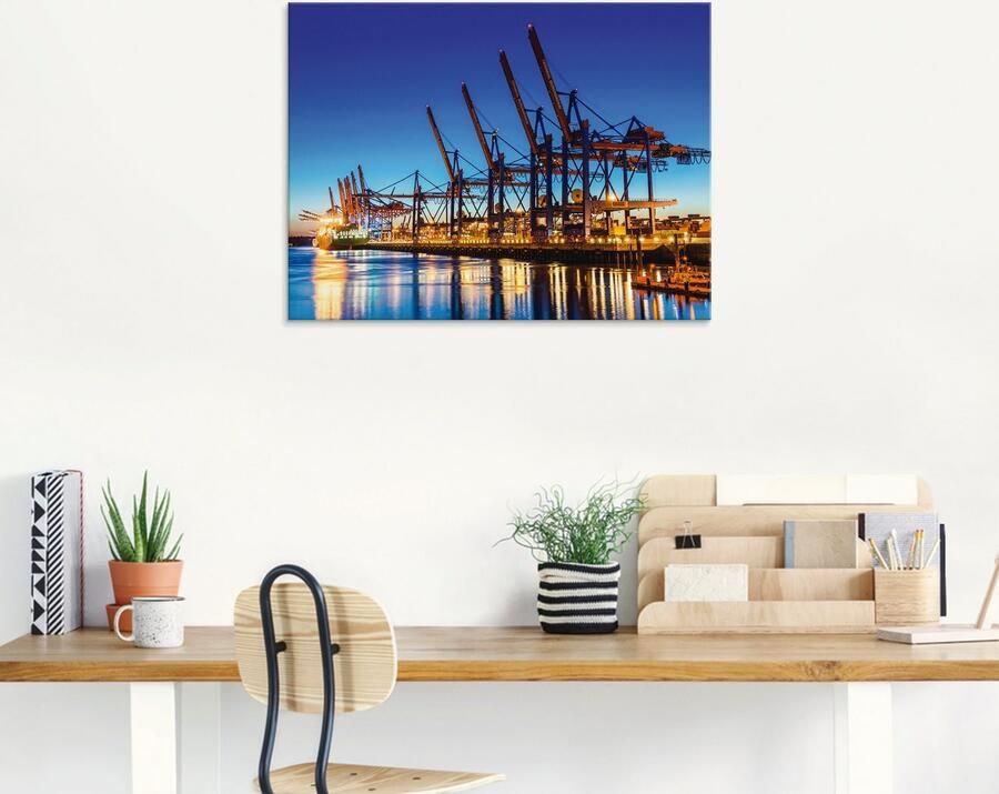Artland Print op glas Hamburg Containerhaven - Foto 6