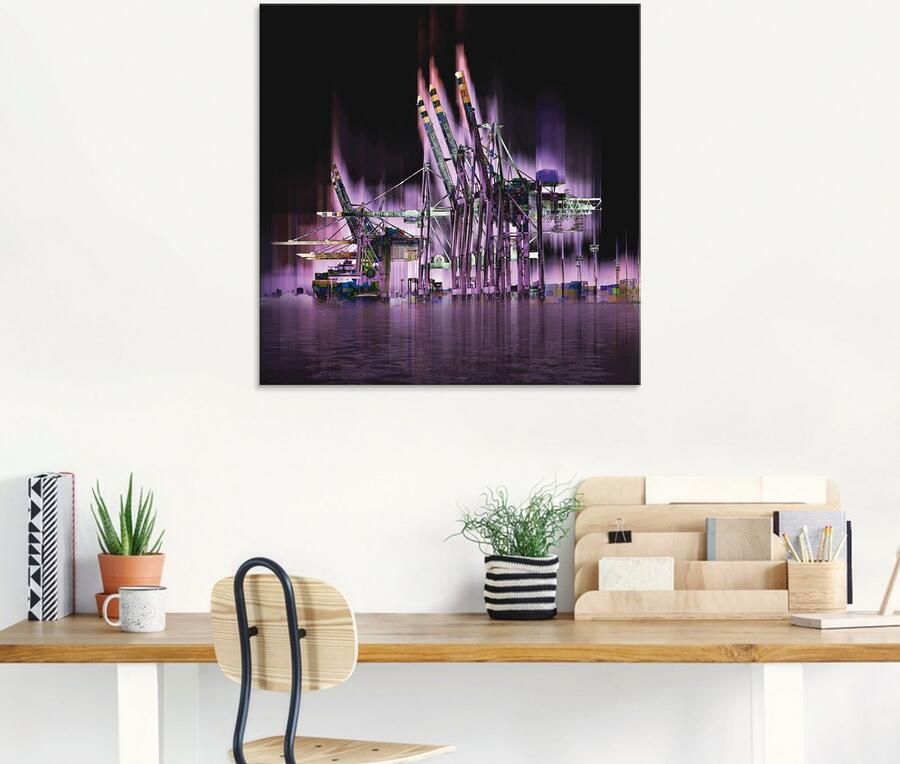 Artland Print op glas Hamburg Hanzestad Collage 04 - Foto 5