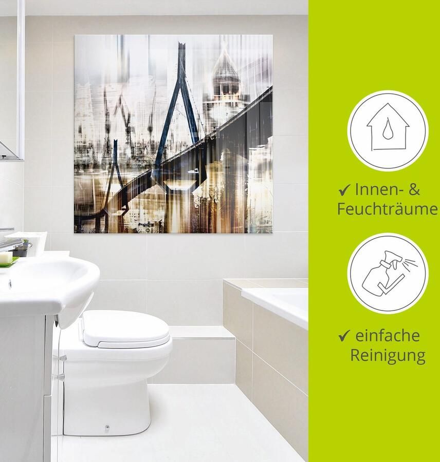 Artland Print op glas Hamburg Skyline collage III - Foto 3