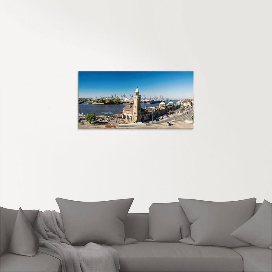 Artland Print op glas Hamburg St. Pauli pier