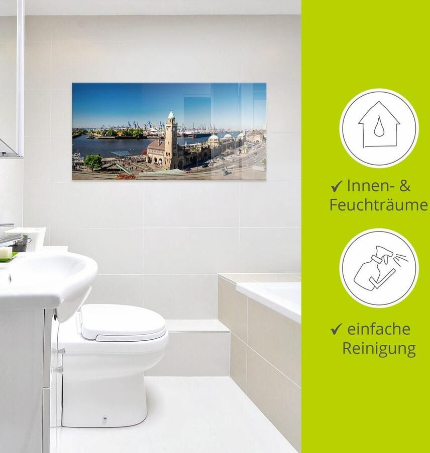 Artland Print op glas Hamburg St. Pauli pier - Foto 3