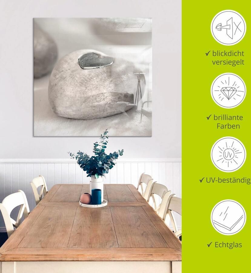 Artland Print op glas Harten in verschillende maten - Foto 4