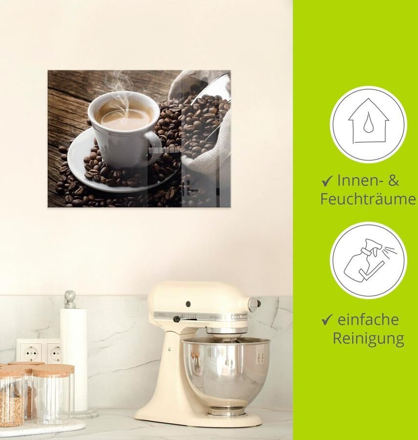 Artland Print op glas Hete koffie hete koffie - Foto 2