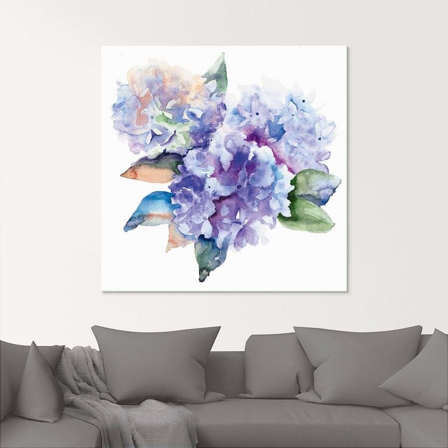 Artland Print op glas Hortensia's in verschillende maten - Foto 2