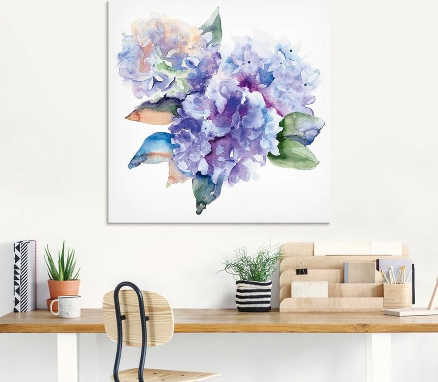 Artland Print op glas Hortensia's in verschillende maten - Foto 5
