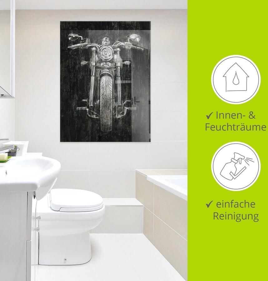 Artland Print op glas Ijzeren paard I in verschillende maten - Foto 3