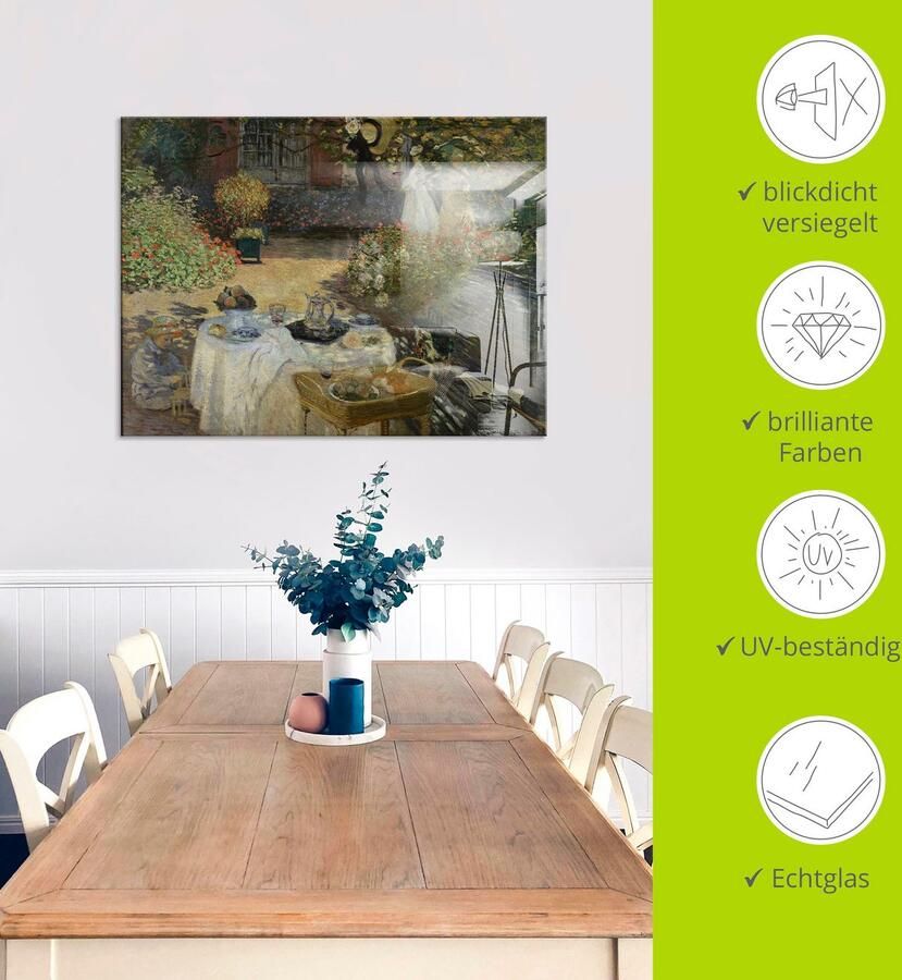 Artland Print op glas In de tuin van Claude Monet in Argenteuil - Foto 4