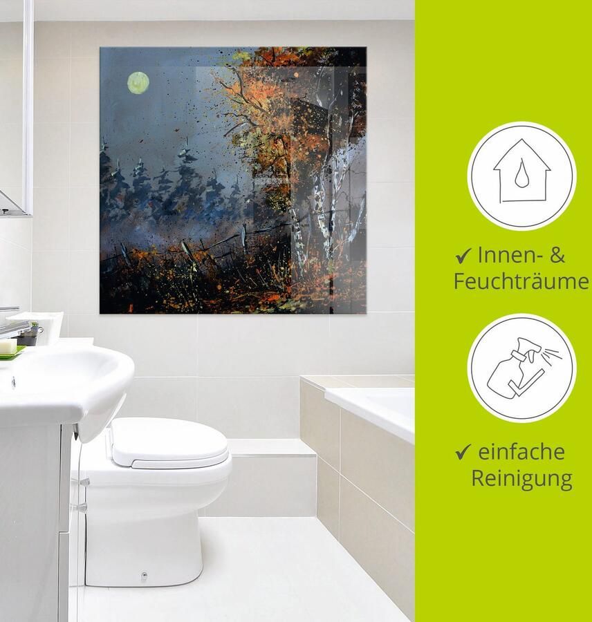 Artland Print op glas In het bos in verschillende maten - Foto 3