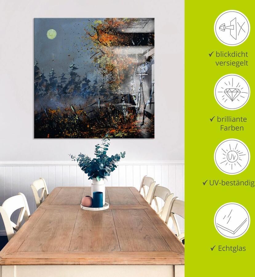 Artland Print op glas In het bos in verschillende maten - Foto 4