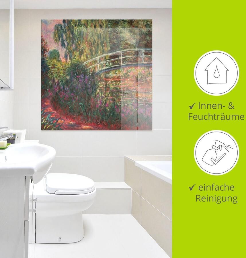 Artland Print op glas Japanse brug in de tuin van Giverney - Foto 3