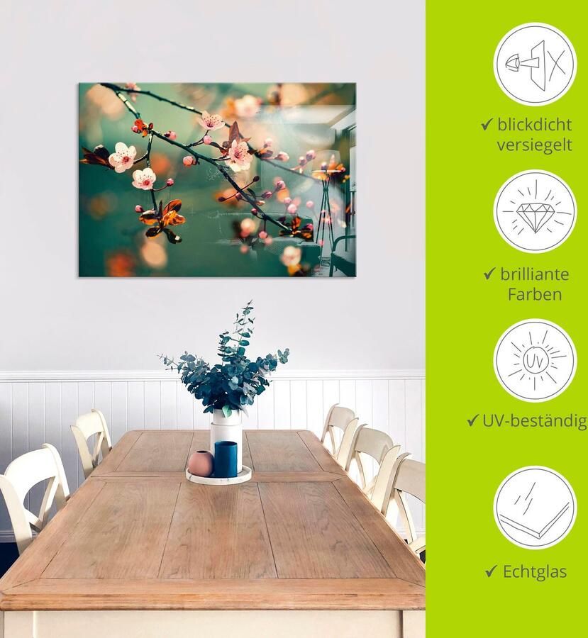 Artland Print op glas Japanse kers Sakura bloemen - Foto 3
