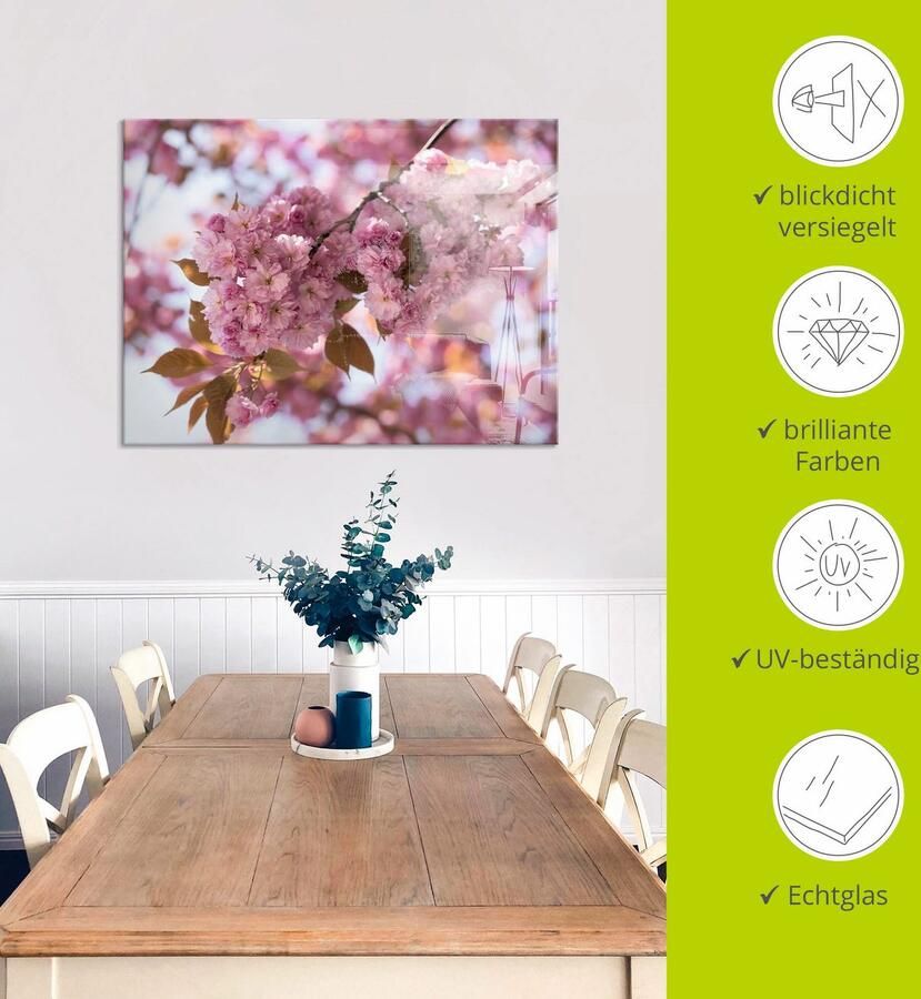 Artland Print op glas Japanse kersenbloesem in Love I - Foto 4