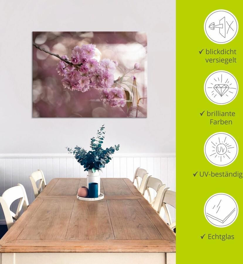 Artland Print op glas Japanse kersenbloesem in Love III - Foto 4