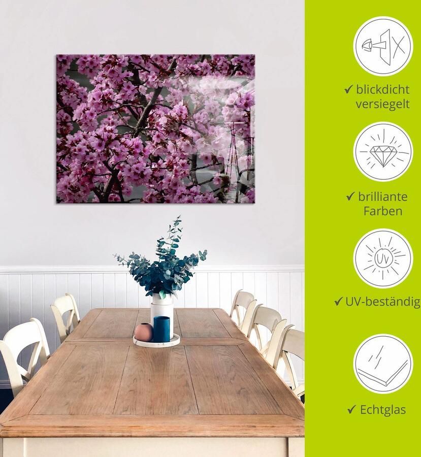 Artland Print op glas Japanse sierkersen bloem - Foto 4