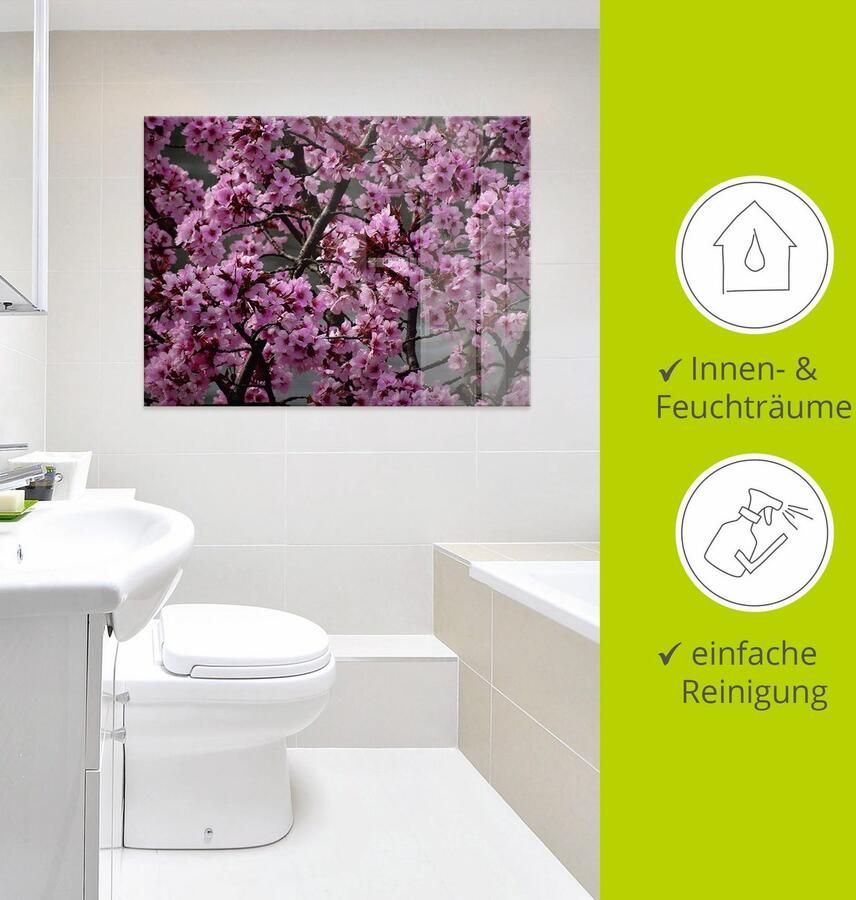 Artland Print op glas Japanse sierkersen bloem - Foto 3