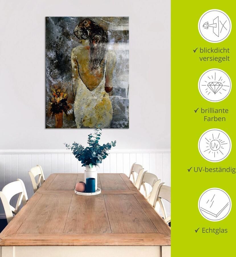 Artland Print op glas Jonge vrouw in verschillende maten - Foto 5