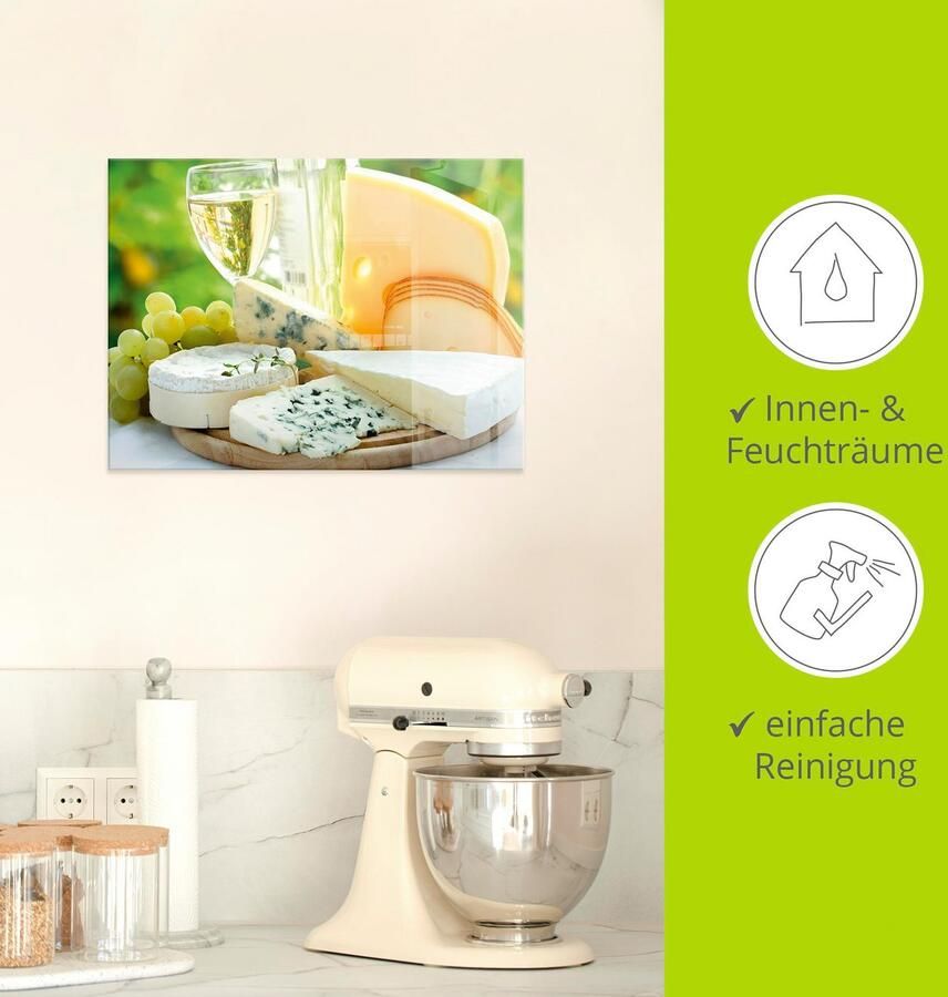 Artland Print op glas Kaas & wijn in verschillende maten - Foto 2