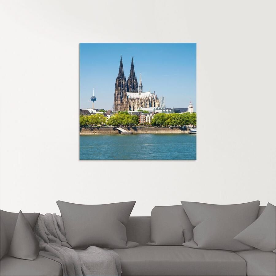 Artland Print op glas Keulse domkerk in verschillende maten