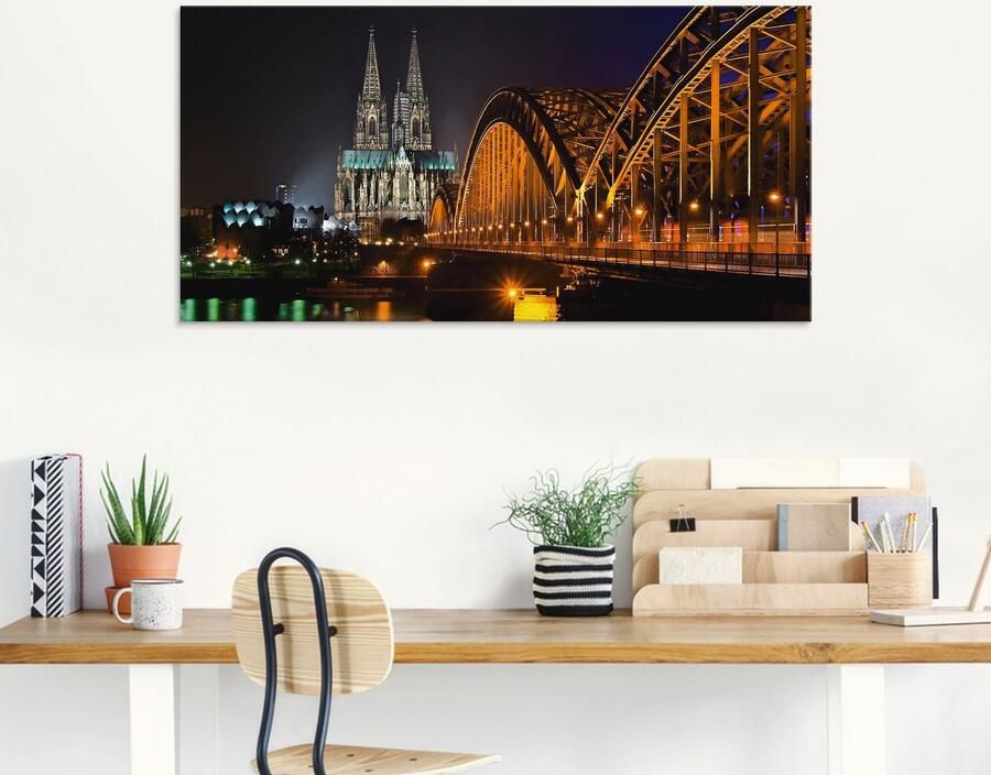 Artland Print op glas Keulse domkerk met brug - Foto 5