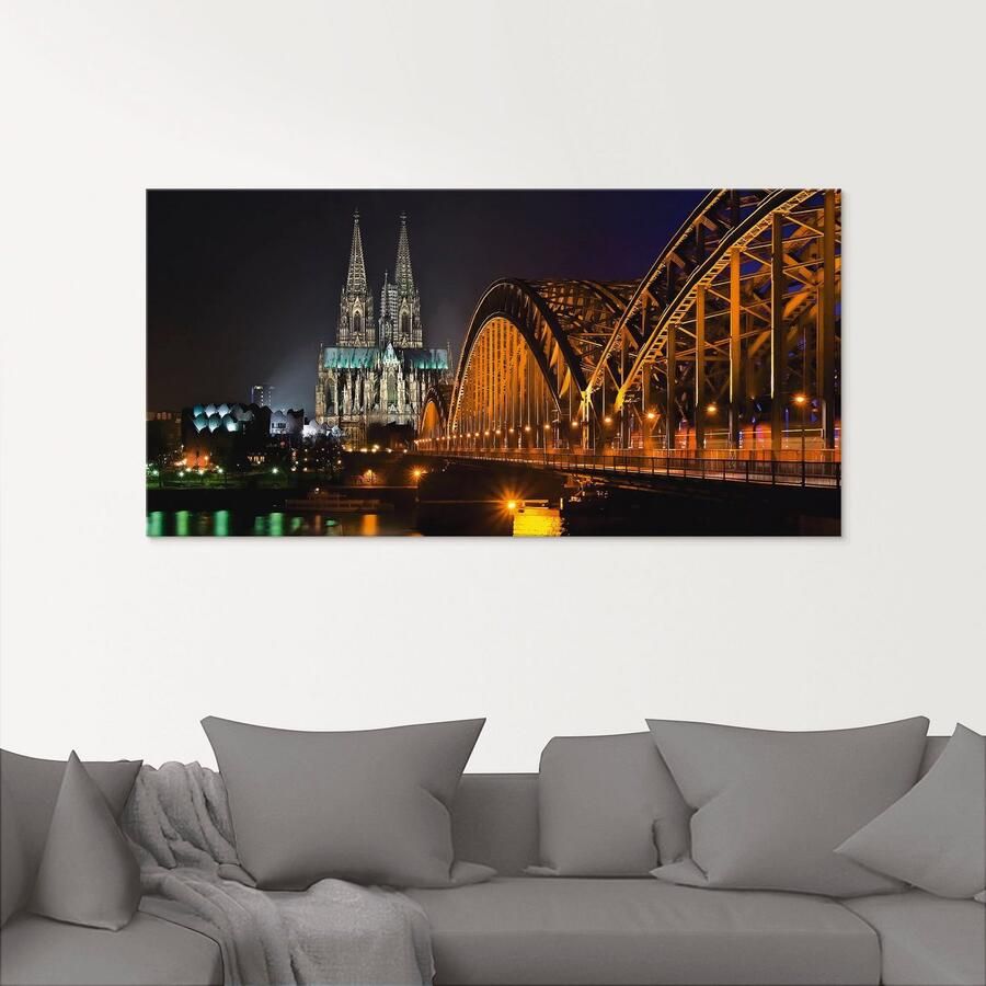 Artland Print op glas Keulse domkerk met brug - Foto 2