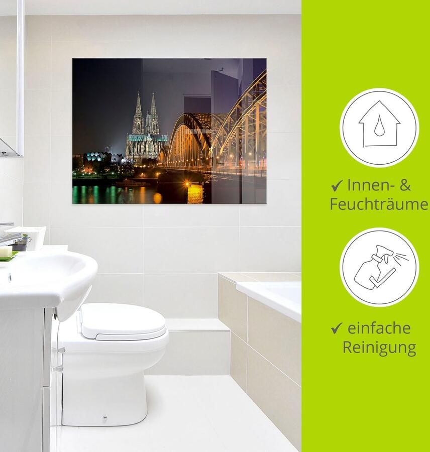 Artland Print op glas Keulse domkerk met brug - Foto 3