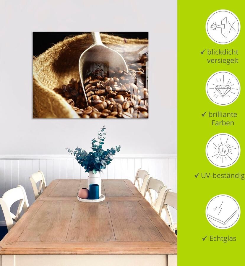 Artland Print op glas Koffie in verschillende maten - Foto 2