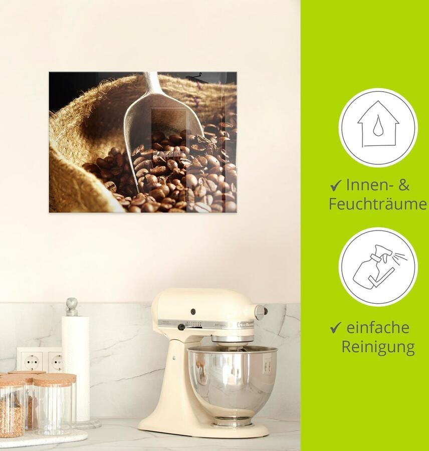 Artland Print op glas Koffie in verschillende maten