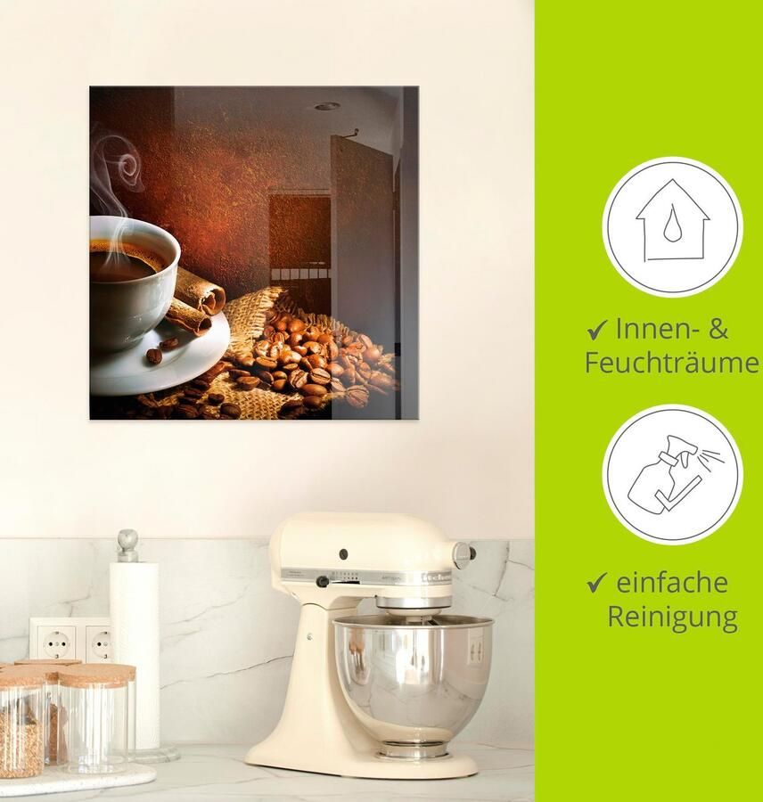 Artland Print op glas Koffie in verschillende maten - Foto 2