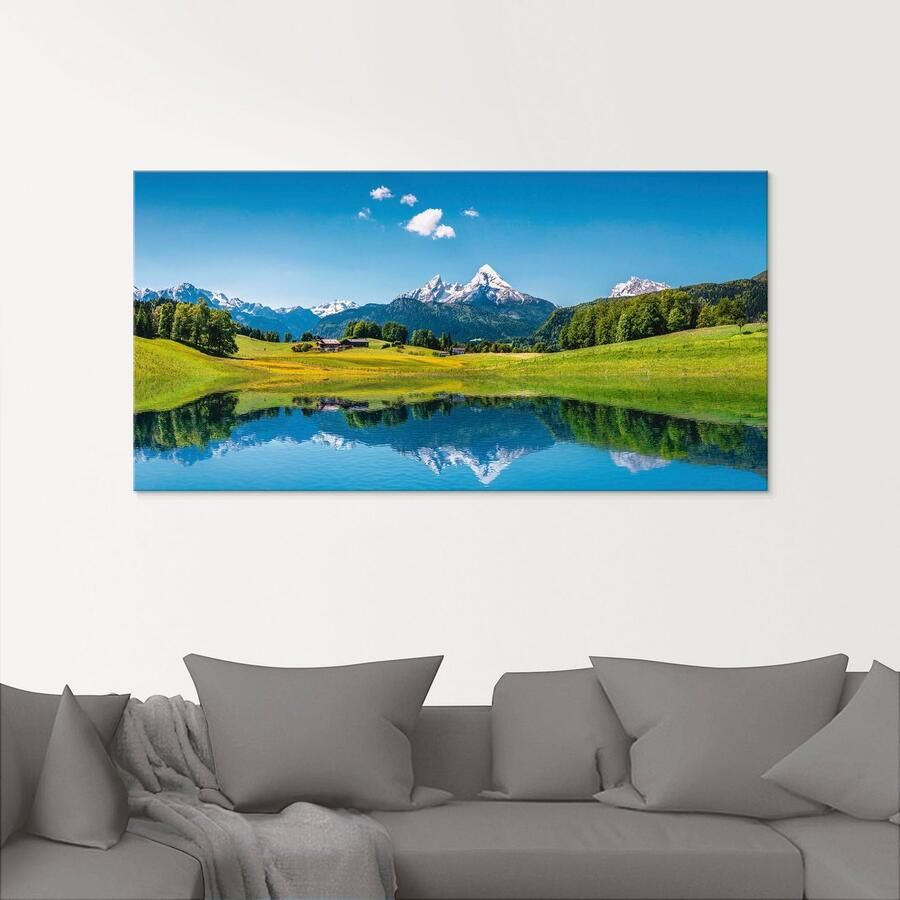 Artland Print op glas Landschap in de Alpen in verschillende maten - Foto 2