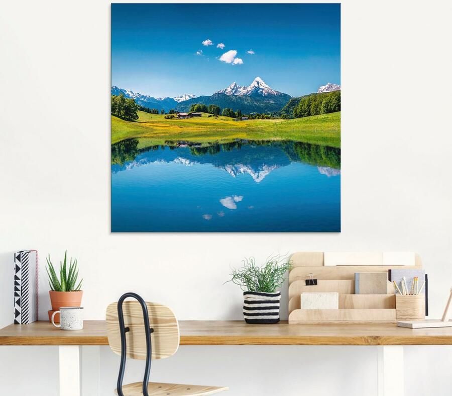 Artland Print op glas Landschap in de Alpen in verschillende maten - Foto 5