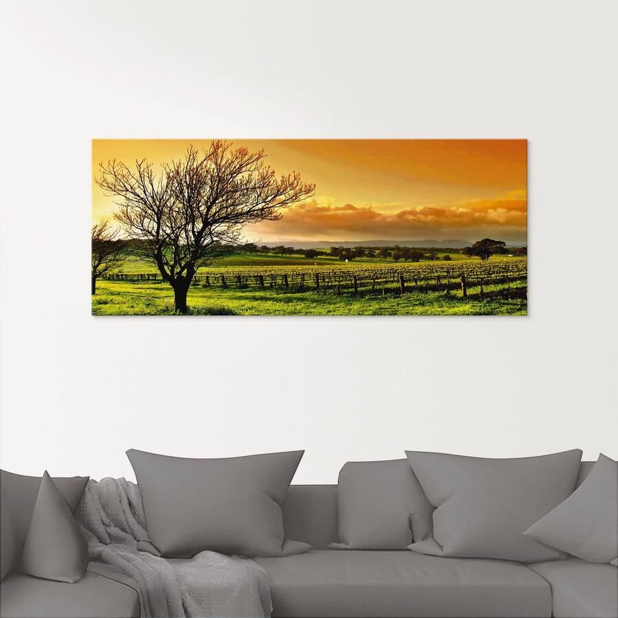 Artland Print op glas Landschap met wijnbergen - Foto 2