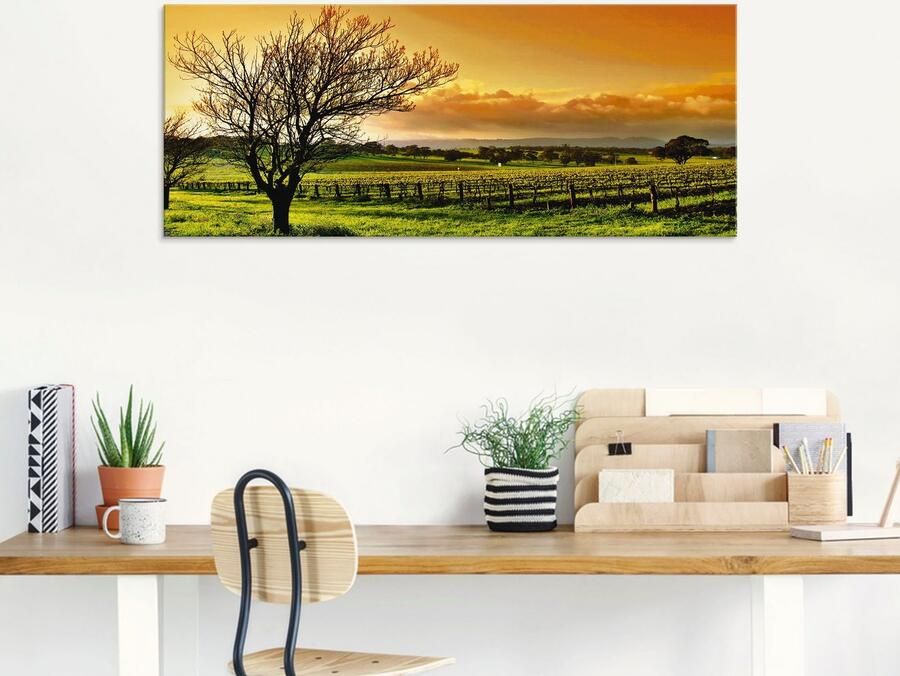 Artland Print op glas Landschap met wijnbergen - Foto 5