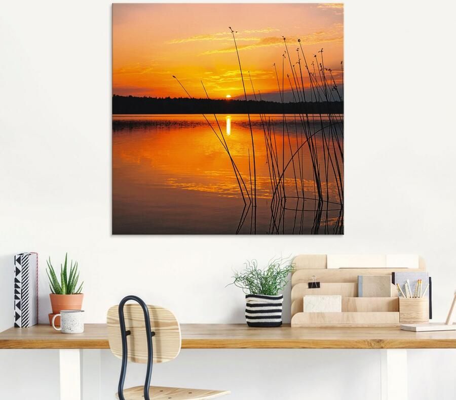 Artland Print op glas Landschap met zonsopkomst - Foto 3