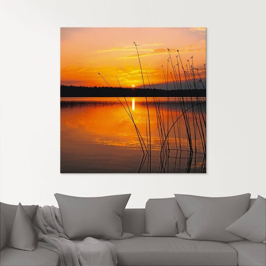 Artland Print op glas Landschap met zonsopkomst - Foto 2
