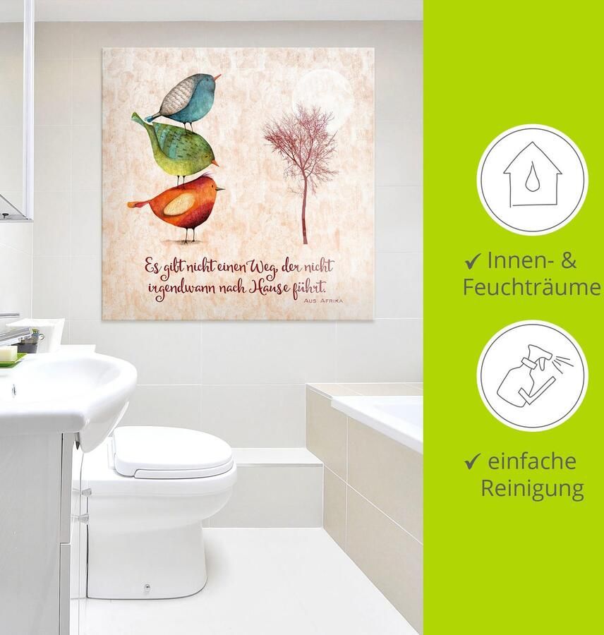 Artland Print op glas Levenswijsheid thuis in verschillende maten - Foto 3