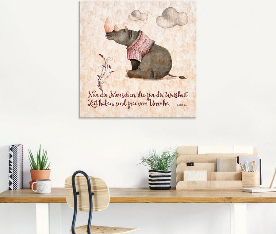 Artland Print op glas Levenswijsheid tijd in verschillende maten
