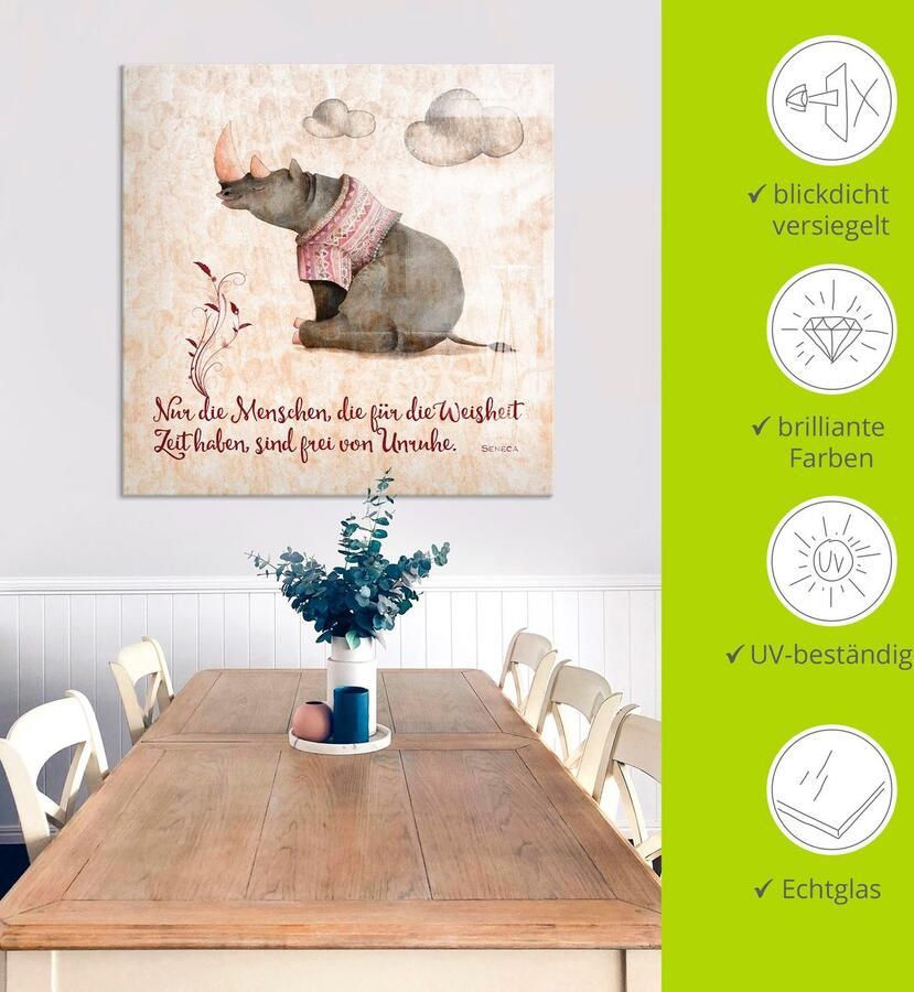 Artland Print op glas Levenswijsheid tijd in verschillende maten - Foto 6