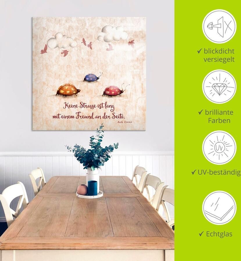 Artland Print op glas Levenswijsheid vrienden - Foto 4