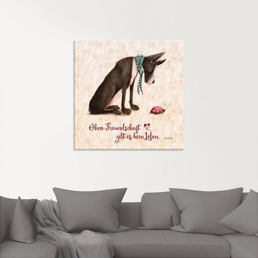 Artland Print op glas Levenswijsheid vriendschap