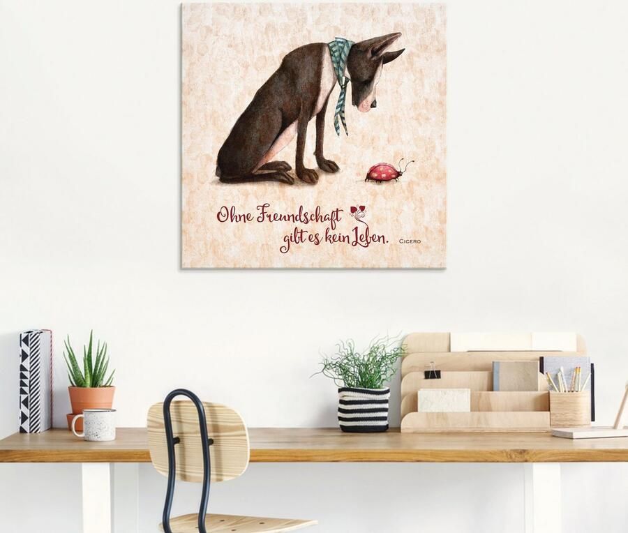 Artland Print op glas Levenswijsheid vriendschap - Foto 6
