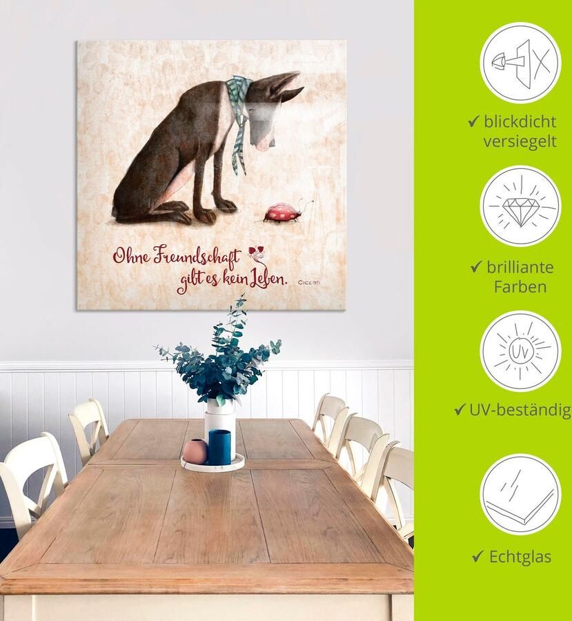 Artland Print op glas Levenswijsheid vriendschap - Foto 5