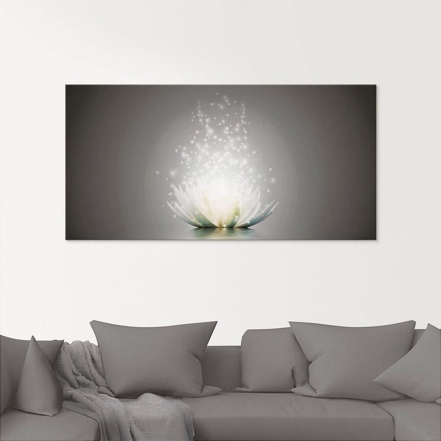 Artland Print op glas Magie van de lotusbloem - Foto 2